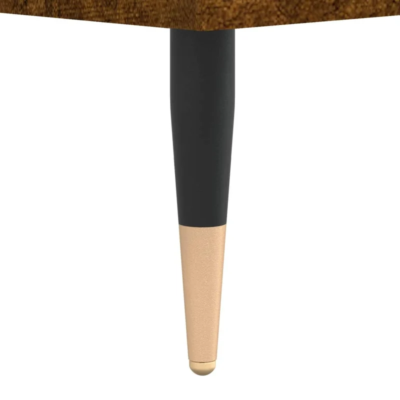Lot de 2 tables de chevet avec deux tiroirs 40 x 35 x 47,5 cm bois d’ingénierie chêne fumé et fer DEC033570