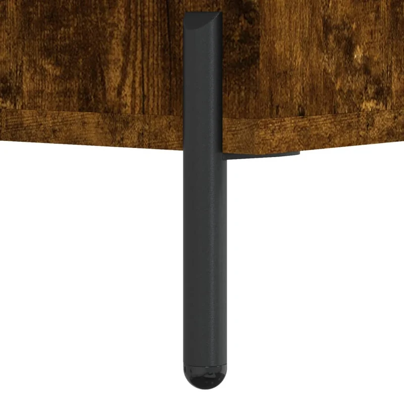 Table de chevet avec deux tiroirs 40 x 35 x 47,5 cm bois d’ingénierie couleur chêne fumé DEC033569