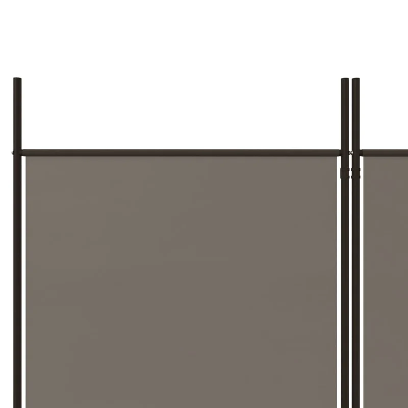 Cloison de séparation pliable anthracite design contemporain – tissu et métal – 250 × 200 cm DEC030931