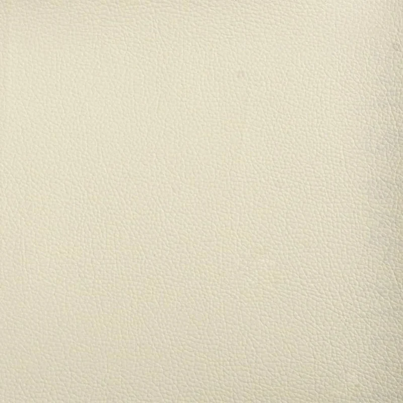 Repose-pieds rectangulaire moderne en similicuir crème élégant 60 × 50 cm DEC030138