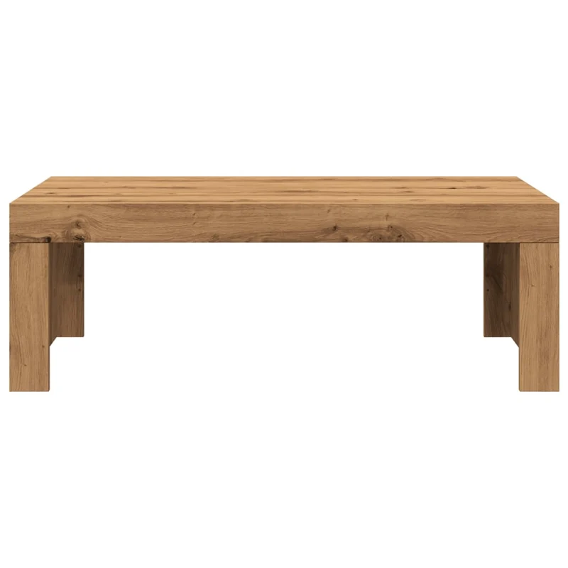 Table basse rectangulaire en bois d’ingénierie – Style moderne couleur chêne 102 x 50 x 35 cm DEC038291
