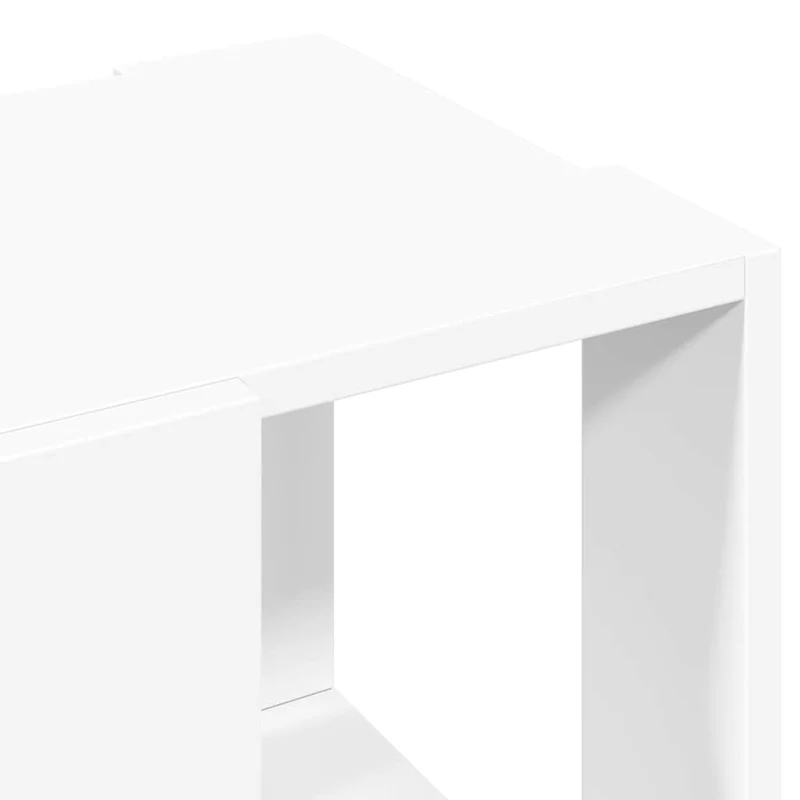 Table basse de salon table d'appoint bout de canapé 32 x 32 x 30 cm bois d'ingénierie blanc DEC037858