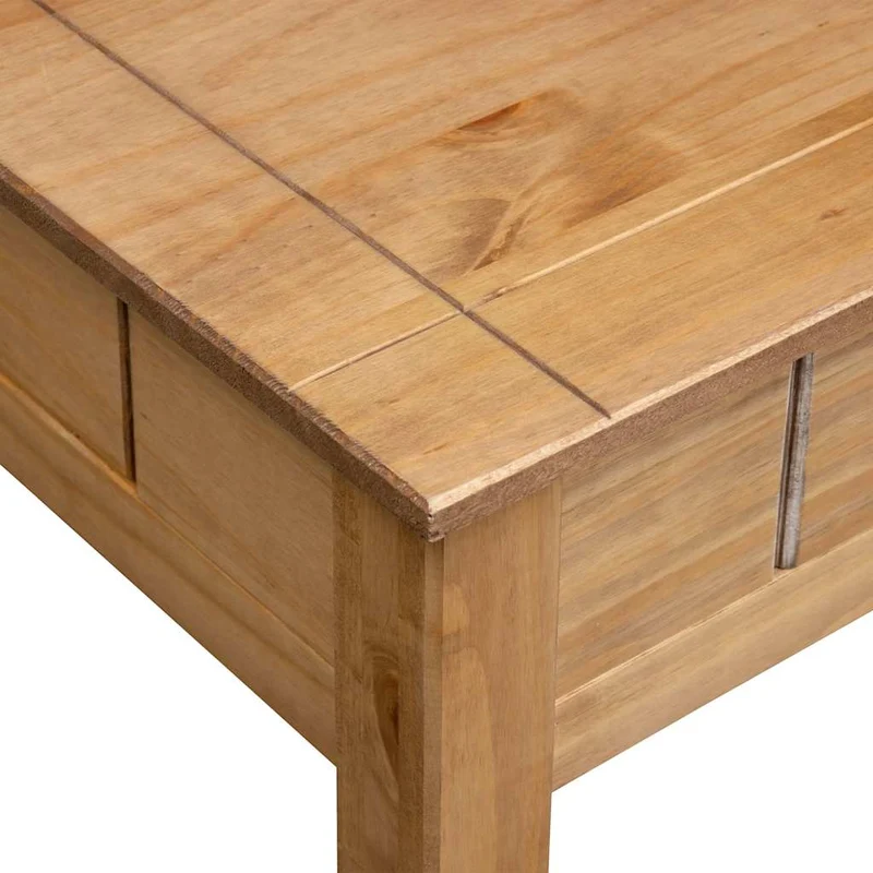 Table basse de salon avec tiroir design rustique 100 x 60 x 45 cm bois de pin massif DEC036965