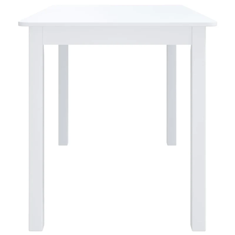 Table de salle à manger design moderne 114 x 71 x 75 cm bois d'hévéa et MDF blanc DEC036759