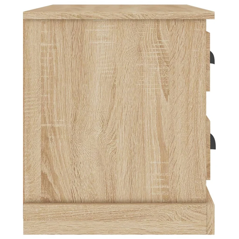 Table de chevet avec compartiment et 2 tiroirs 60 x 39 x 45 cm bois d'ingénierie couleur chêne DEC033896