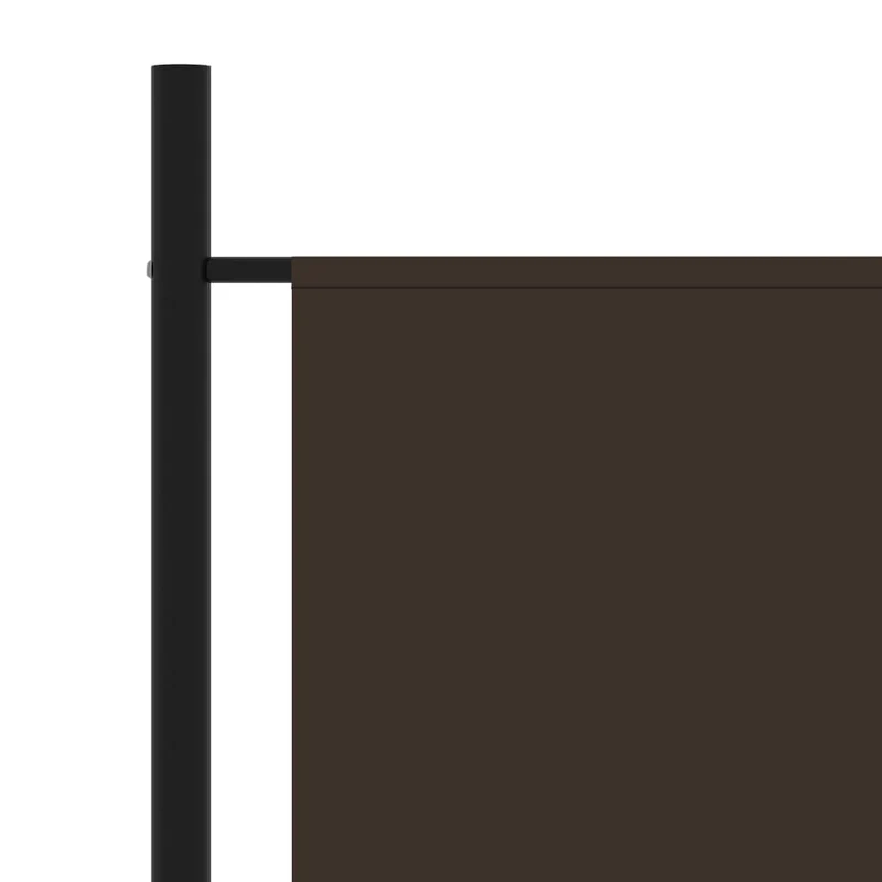 Paravent pliable en tissu marron – Cloison de séparation intérieure – 175 x 180 cm – Structure en fer DEC031151