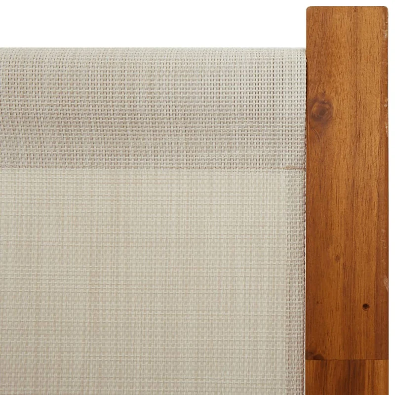 Cloison de séparation pliante 3 panneaux en bois d’acacia et textilène – Intérieur & extérieur – 210 x 180 cm – Taupe DEC030768