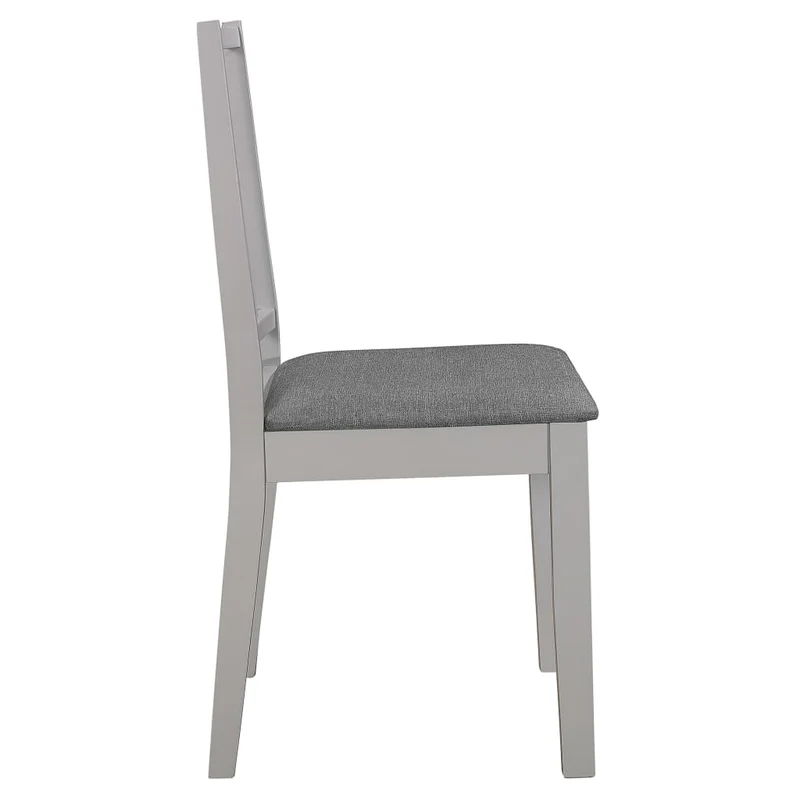 Lot de 6 chaises de salle à manger avec coussins d'assise design classique cadre en bois gris DEC025469