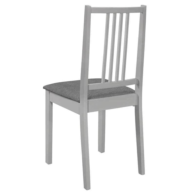 Lot de 6 chaises de salle à manger avec coussins d'assise design classique cadre en bois gris DEC025469