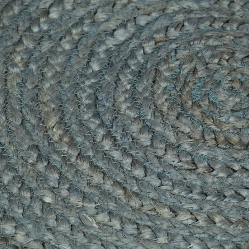 Tapis fait à la main Jute Rond 150 cm Vert olive DEC023465