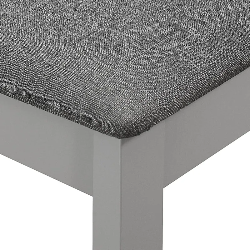 Lot de 2 chaises de salle à manger avec coussins d'assise design classique en bois gris DEC025465