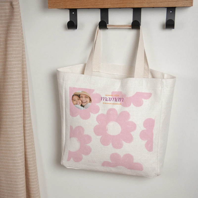 Tote bag Objets Anse en toile Big flower