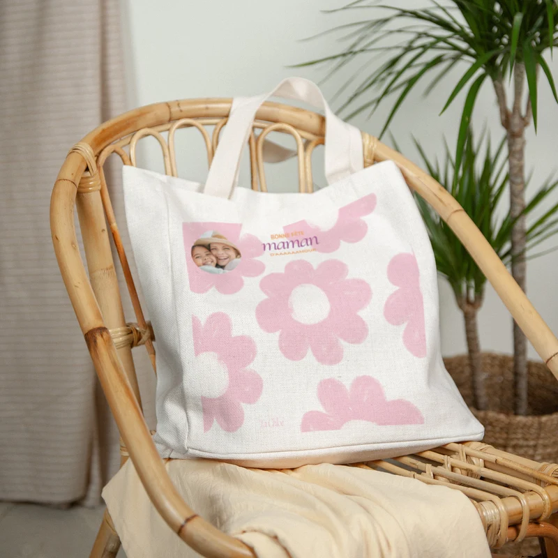 Tote bag Objets Anse en toile Big flower