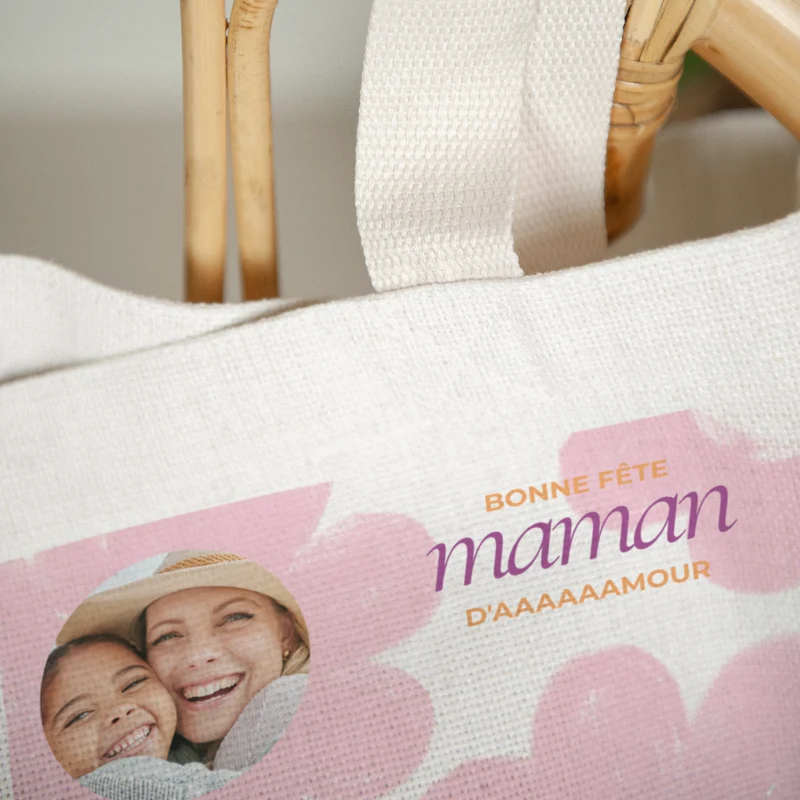 Tote bag Objets Anse en toile Big flower