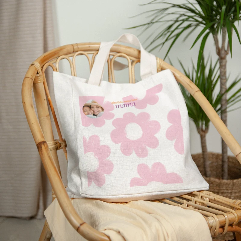 Tote bag Objets Anse en toile Big flower