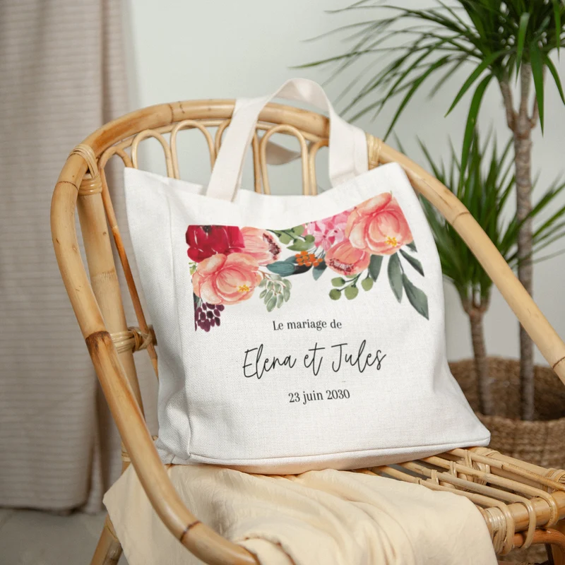 Tote bag Objets Anse en toile Pop's Flowers