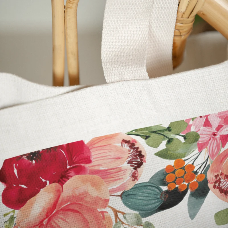 Tote bag Objets Anse en toile Pop's Flowers