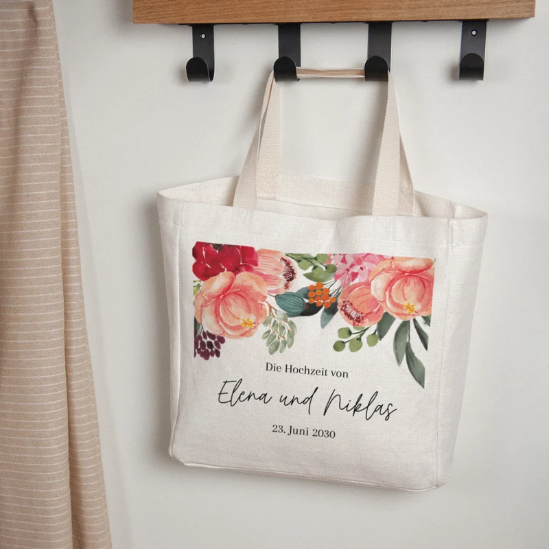 Tote bag Objets Anse en toile Pop's Flowers