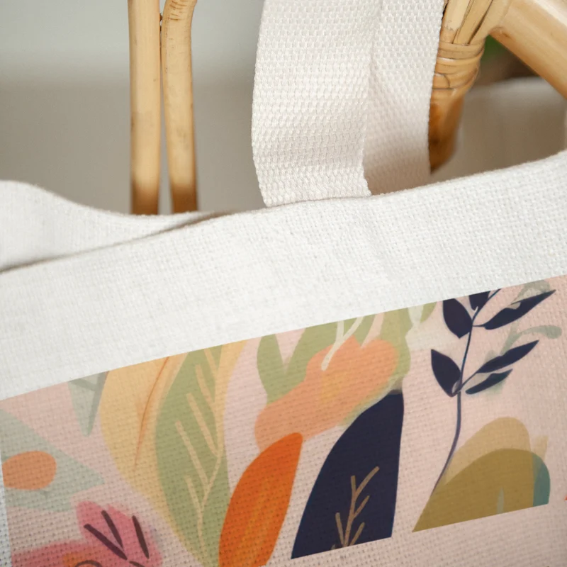 Tote bag Anse en toile Farandole de Fleurs