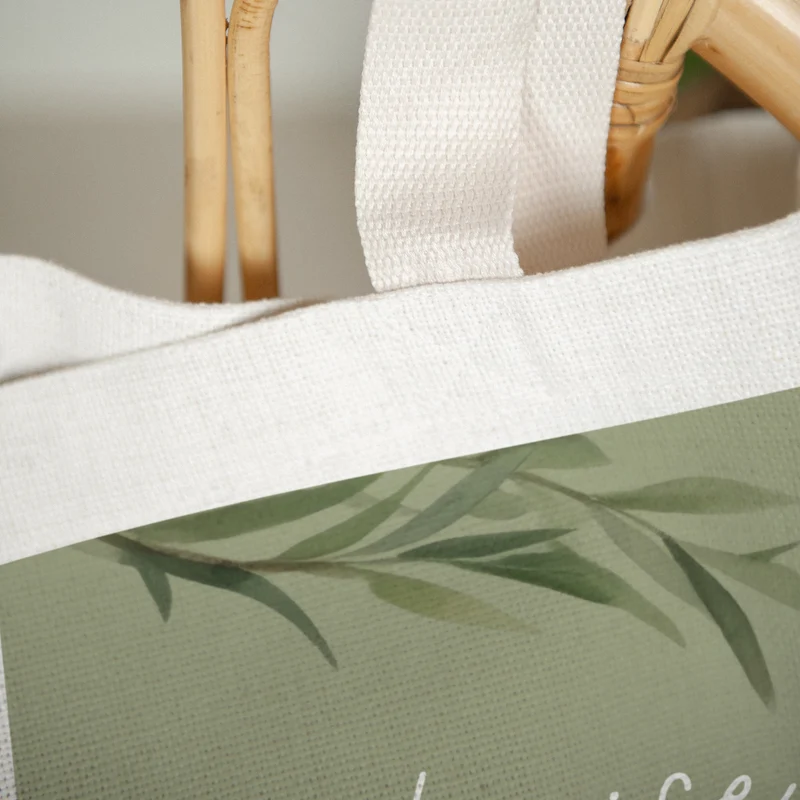 Tote bag Anse en toile Feuilles d'Olivier