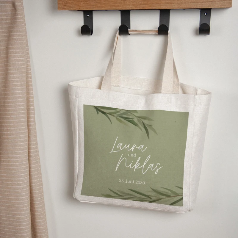 Tote bag Anse en toile Feuilles d'Olivier