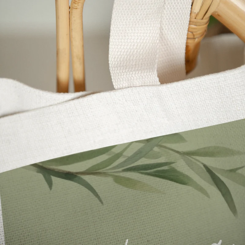 Tote bag Anse en toile Feuilles d'Olivier