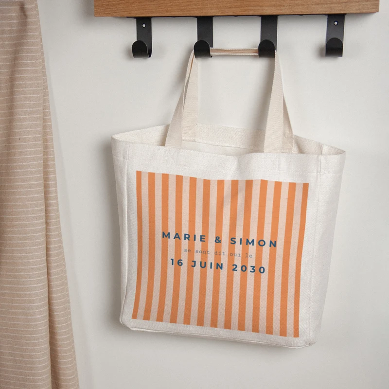 Tote bag Objets Anse en toile L'amour à la plage