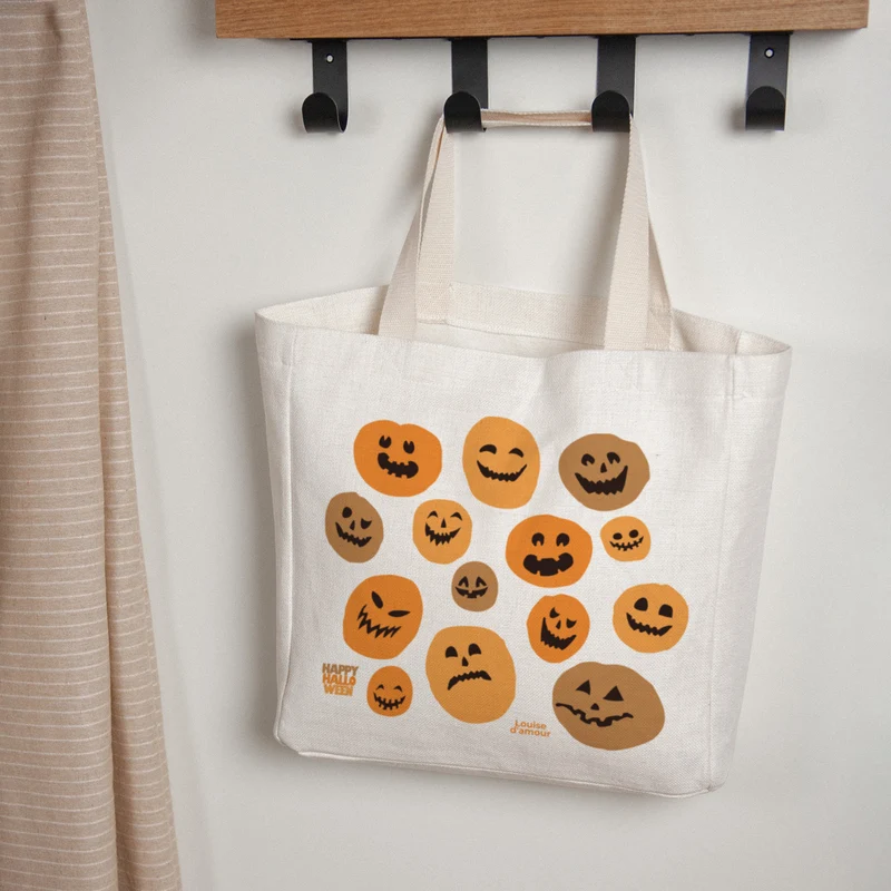 Tote bag Objets Anse en toile Citrouilles