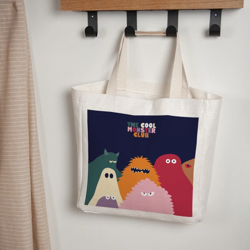 Tote bag Objets Anse en toile The cool monster club