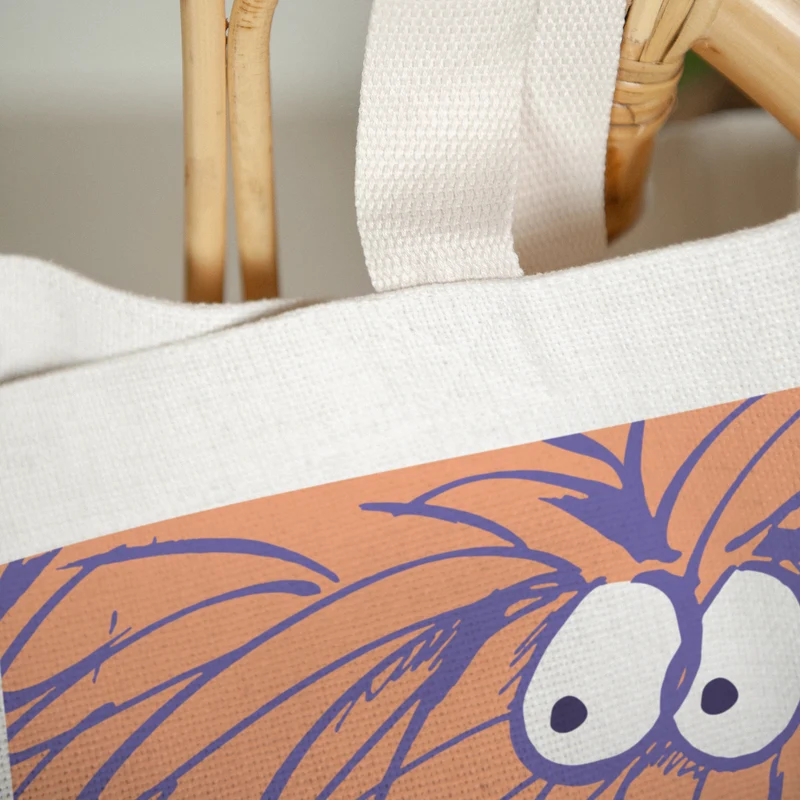Tote bag Objets Anse en toile Monstre poilu