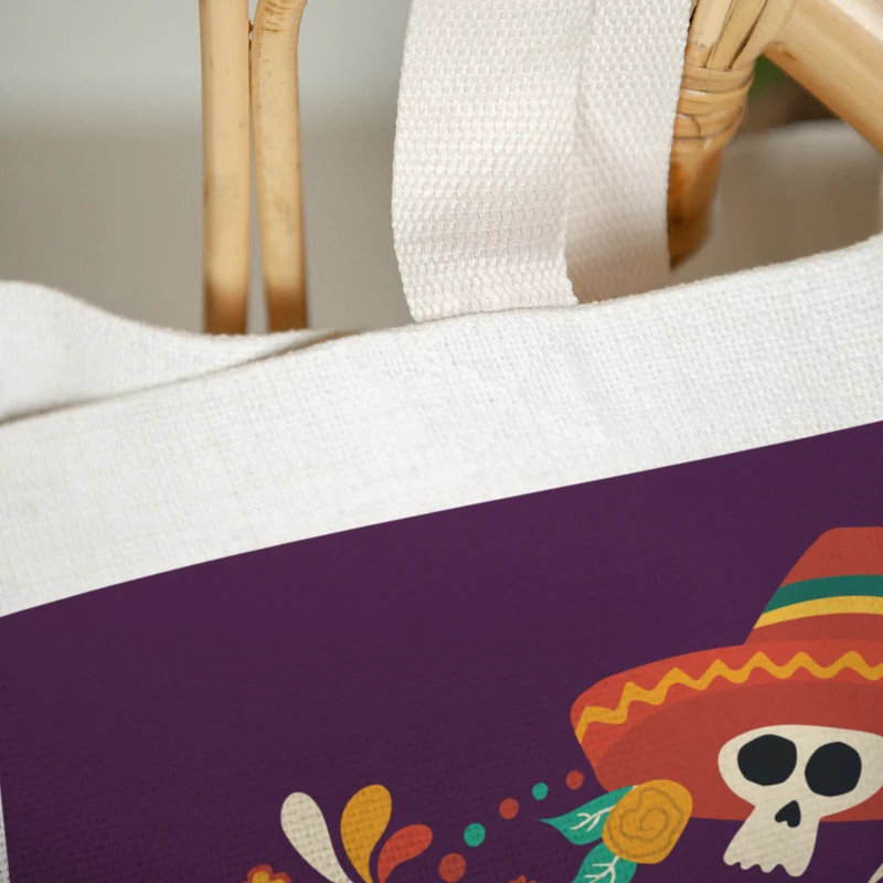 Tote bag Objets Anse en toile Dia de la muerte