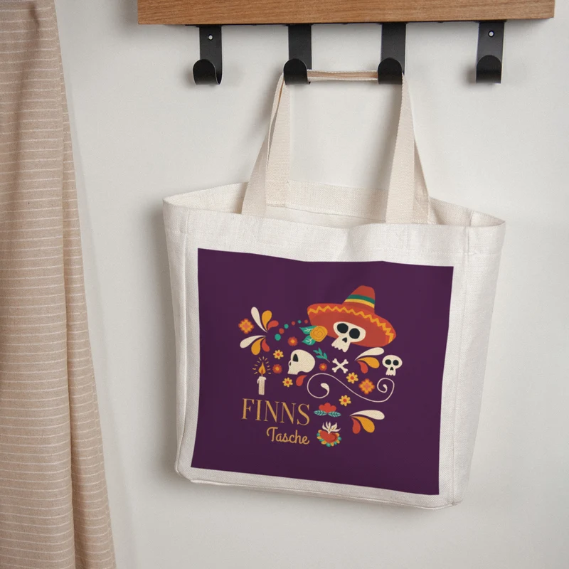 Tote bag Objets Anse en toile Dia de la muerte