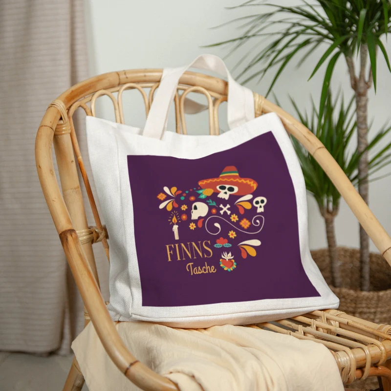 Tote bag Objets Anse en toile Dia de la muerte