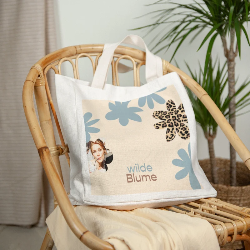 Tote bag Objets Anse en toile Fleur sauvage