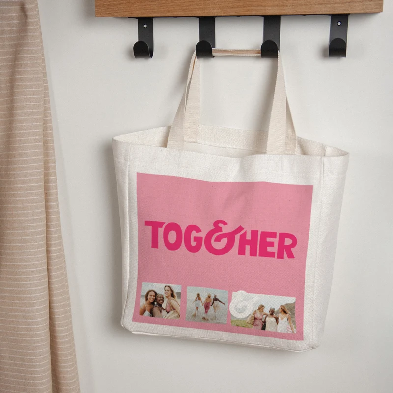 Tote bag Objets Anse en toile Together colors