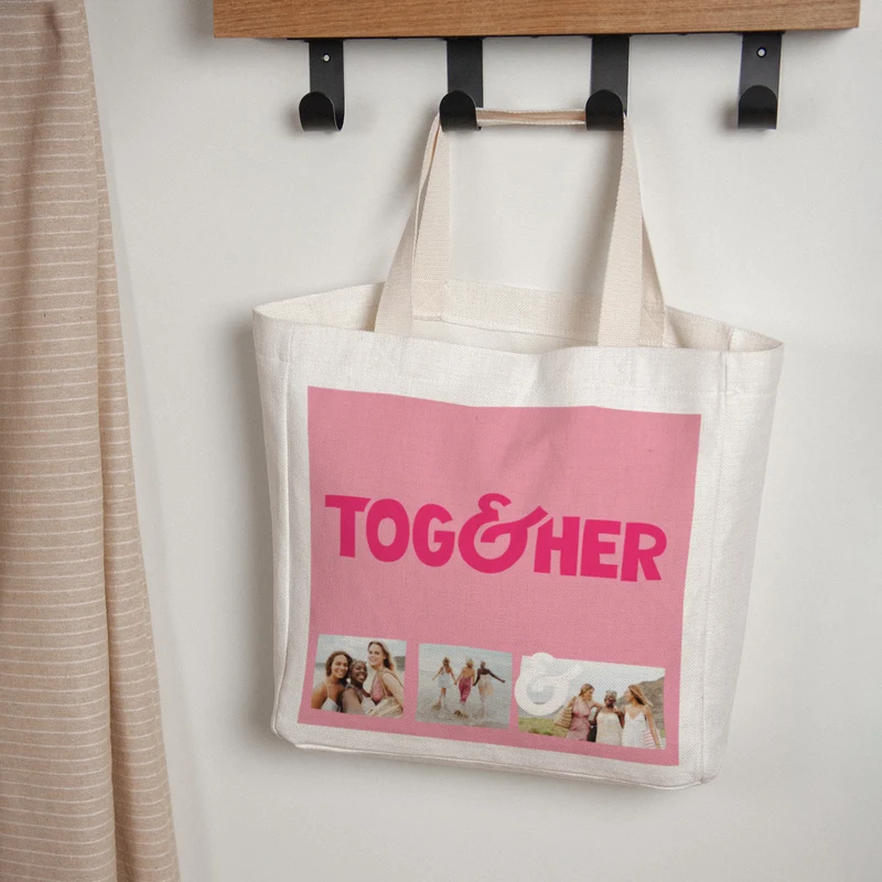 Tote bag Objets Anse en toile Together colors