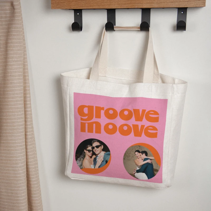 Tote bag Objets Anse en toile Groove moove