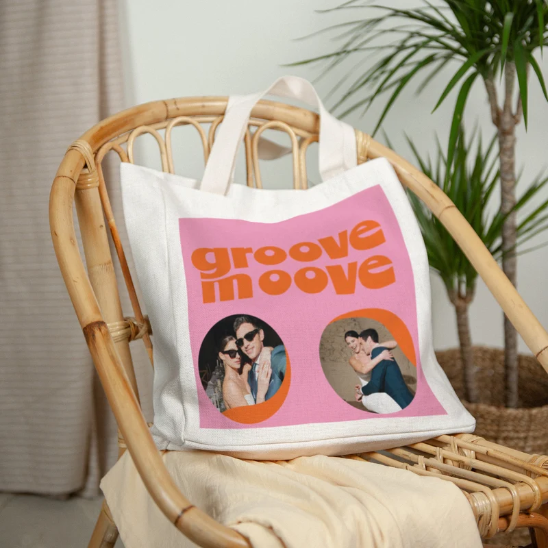 Tote bag Objets Anse en toile Groove moove