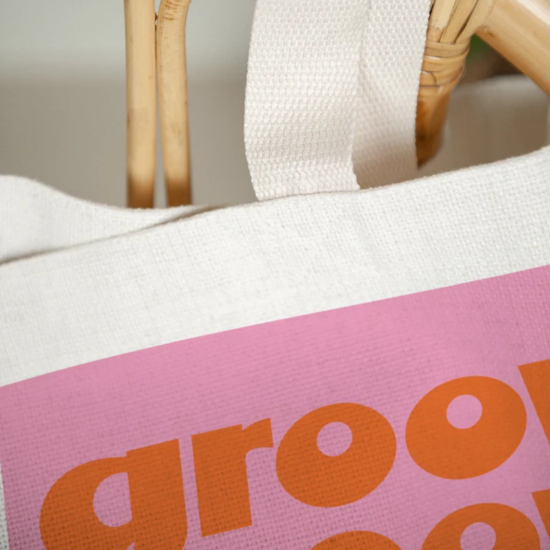 Tote bag Objets Anse en toile Groove moove