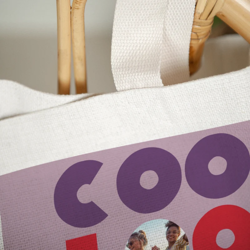 Tote bag Objets Anse en toile Cool look good mood