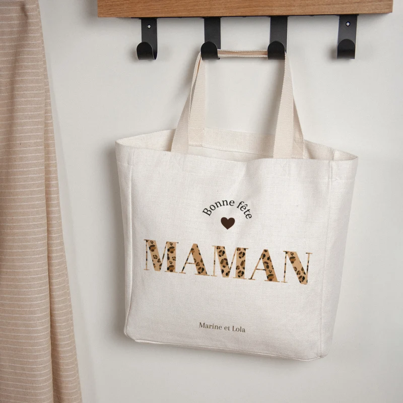 Tote bag Objets Anse en toile Bonne fête maman