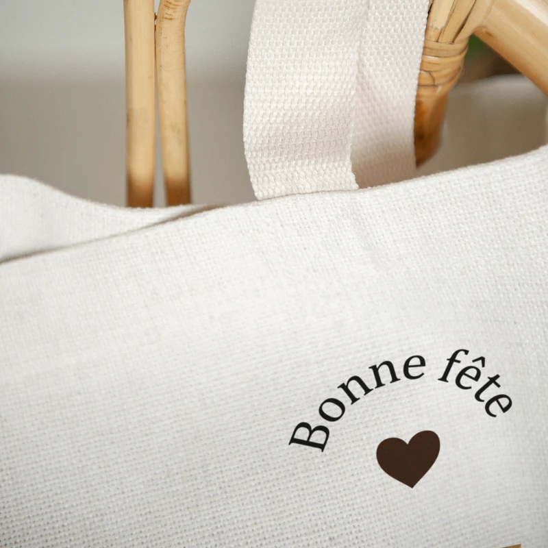Tote bag Objets Anse en toile Bonne fête maman