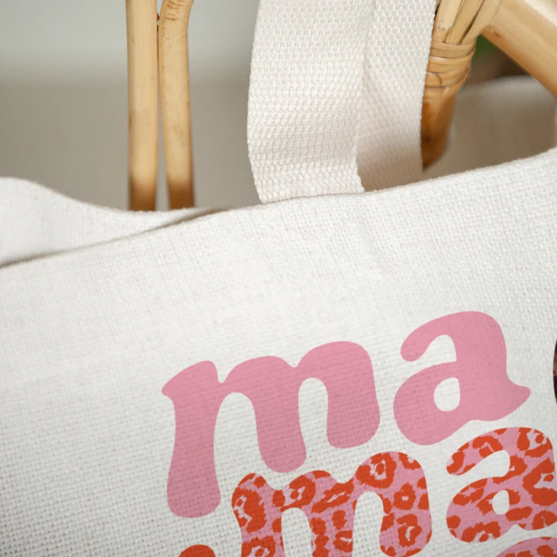 Tote bag Objets Anse en toile Maman Léopard II