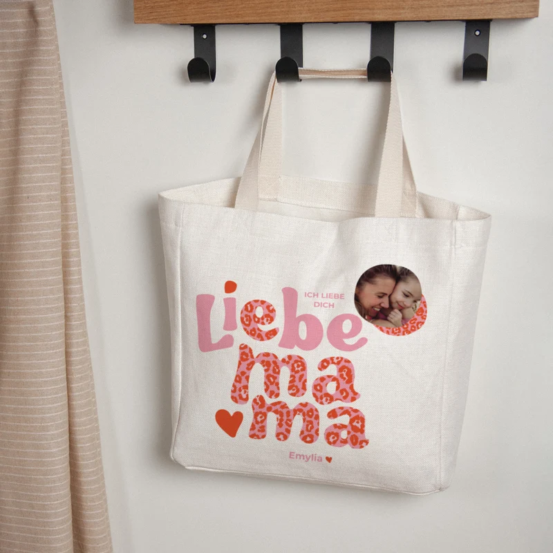 Tote bag Objets Anse en toile Maman Léopard II