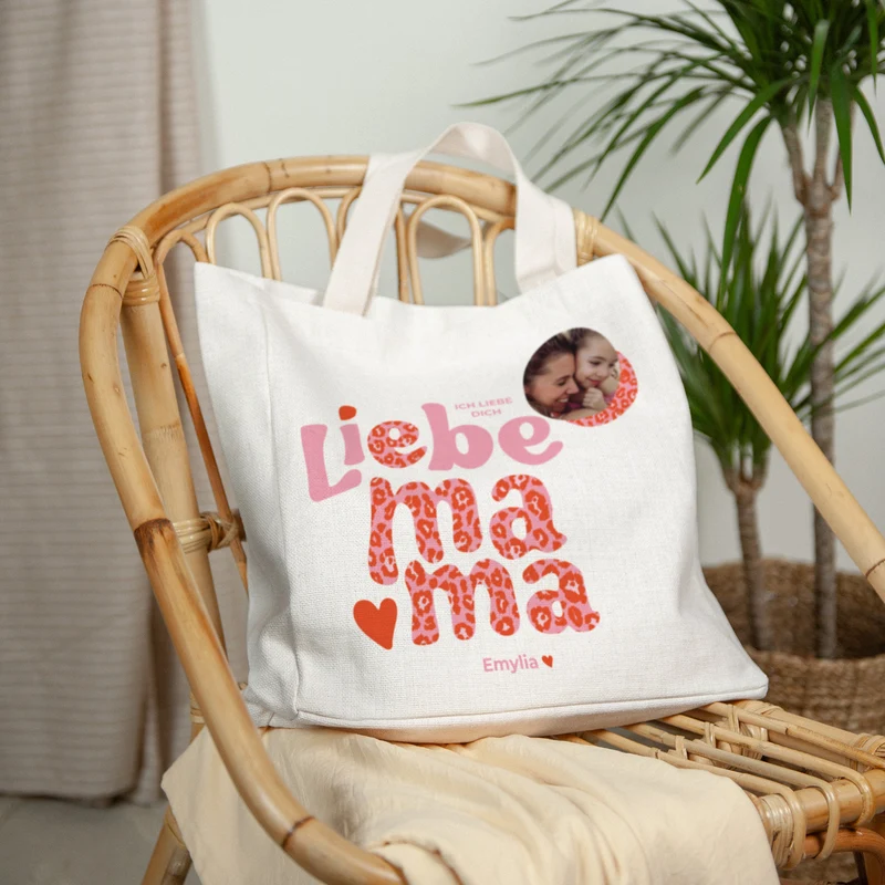 Tote bag Objets Anse en toile Maman Léopard II