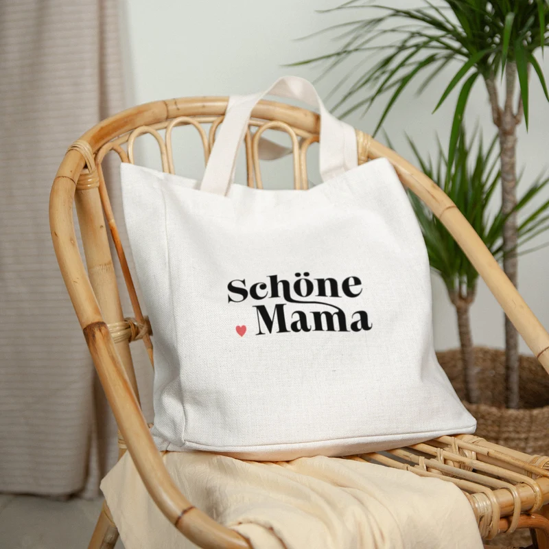 Tote bag Objets Anse en toile Maman jolie