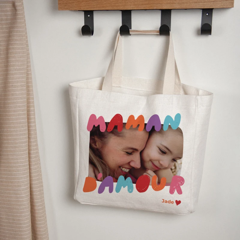 Tote bag Objets Anse en toile Maman d'amour III