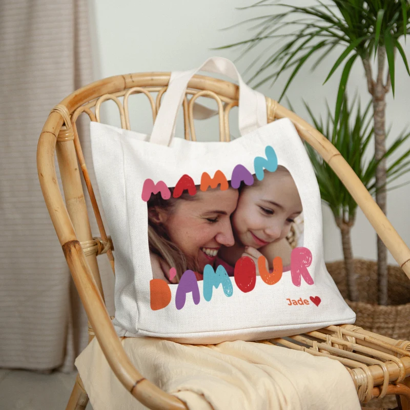 Tote bag Objets Anse en toile Maman d'amour III