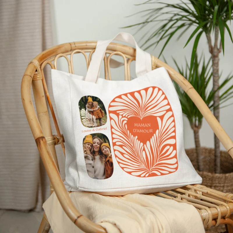 Tote bag Objets Anse en toile Amber foliage