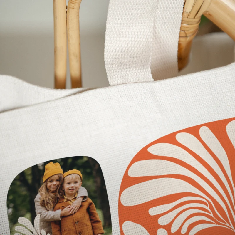 Tote bag Objets Anse en toile Amber foliage